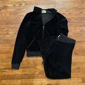Juicy Couture Zippered Jacket and Pants - Black